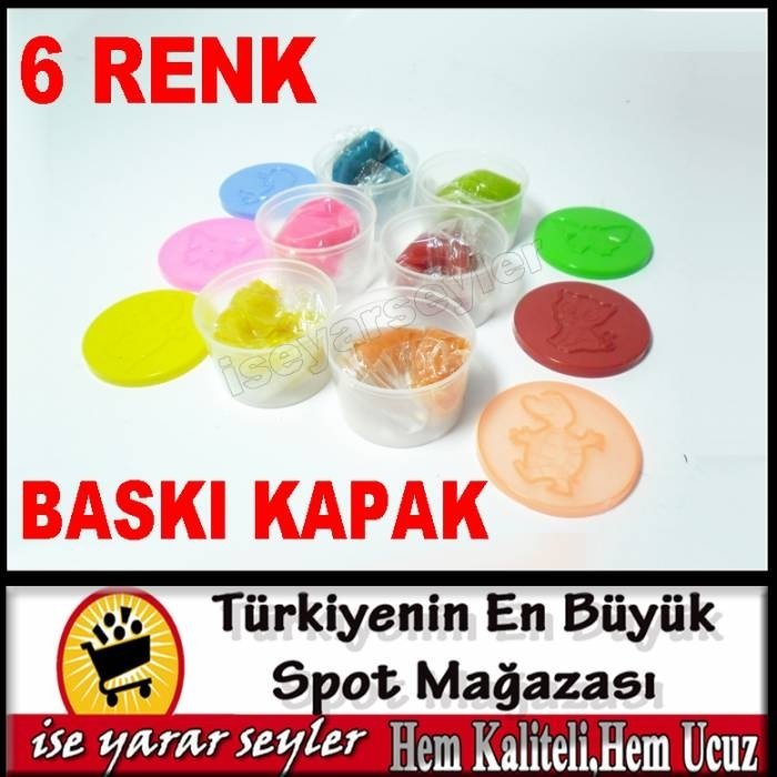 6 RENKLİ YAPIŞMAZ İZ BIRAKMAZ OYUN HAMURU