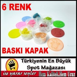 6 RENKLİ YAPIŞMAZ İZ BIRAKMAZ OYUN HAMURU