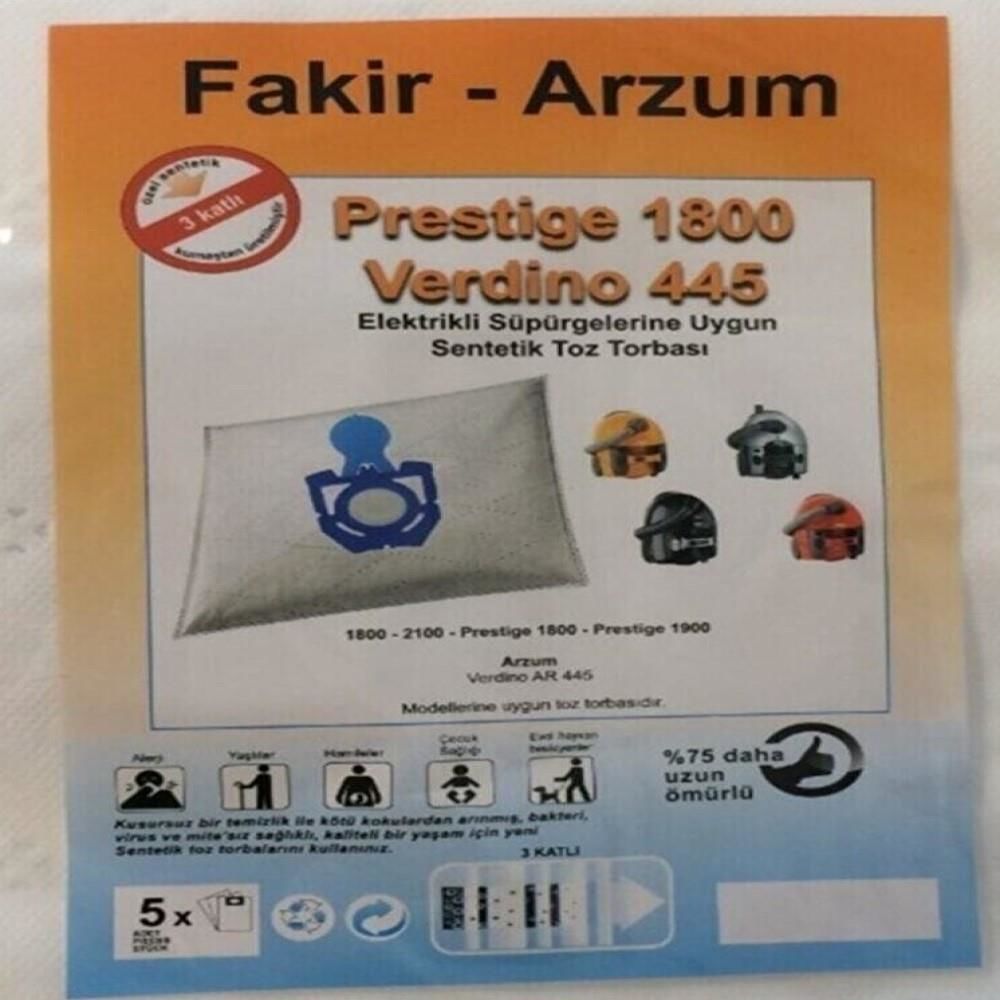 Abnturk  Özel Üretim 5 Adet PRESTİGE 1800-1900 Süpürge Toz Torbası Sıfır Düzeyinde 3 Kat Elyaf