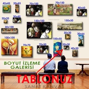 DN- LIGHT VS JUSTICE 7 değişen ölçü ORİJİNAL KANVAS TABLO