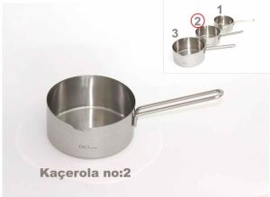 14 cm Kaçerola Derin Sütlük 304 kalite Paslanmaz Çelik Ömür Boyu Garantili 18/10  CR Nİ