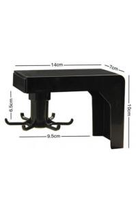 360°Dönen Multi Fonksiyonel Duvara Yapışan 6 Kancalı Kepçe Askısı