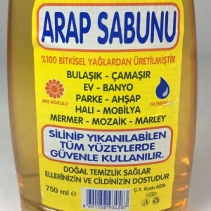 Sıvı Arap Sabunu Deterjanı %100 Bitkisel Doğal Temizlik Sağlar Doğal Arap Sabunu
