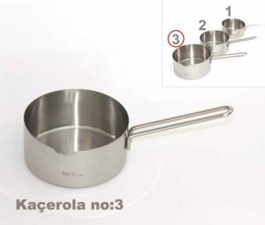 16 cm Kaçerola Derin Sütlük 304 kalite Paslanmaz Çelik Ömür Boyu Garantili 18/10  CR Nİ