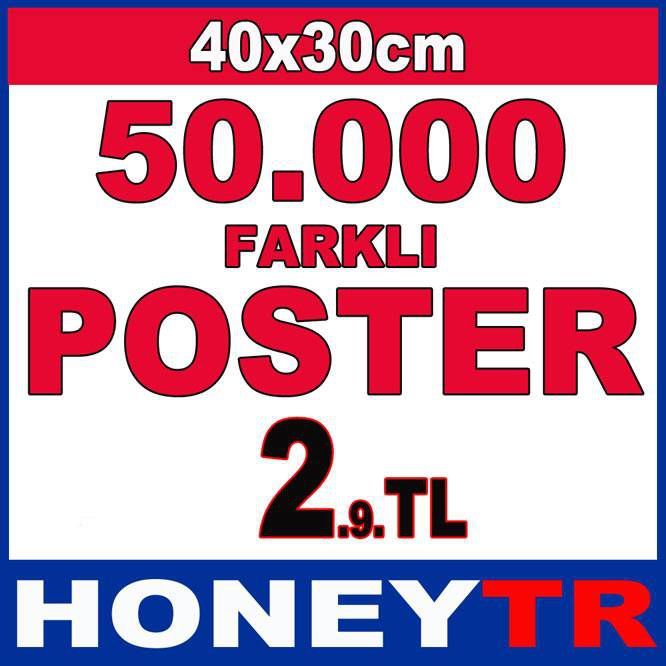 40x30cm KUŞE KAĞIDA BASKI POSTER +50.000 SEÇENEK