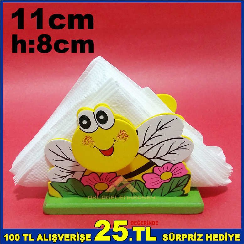 AHŞAP HAYVANLI MODEL MANDALLI NOT TUTACAKLI RENKLİ SEVİMLİ HAYVAN DESENLİ MASA ÜSTÜ AHŞAP PEÇETELİK