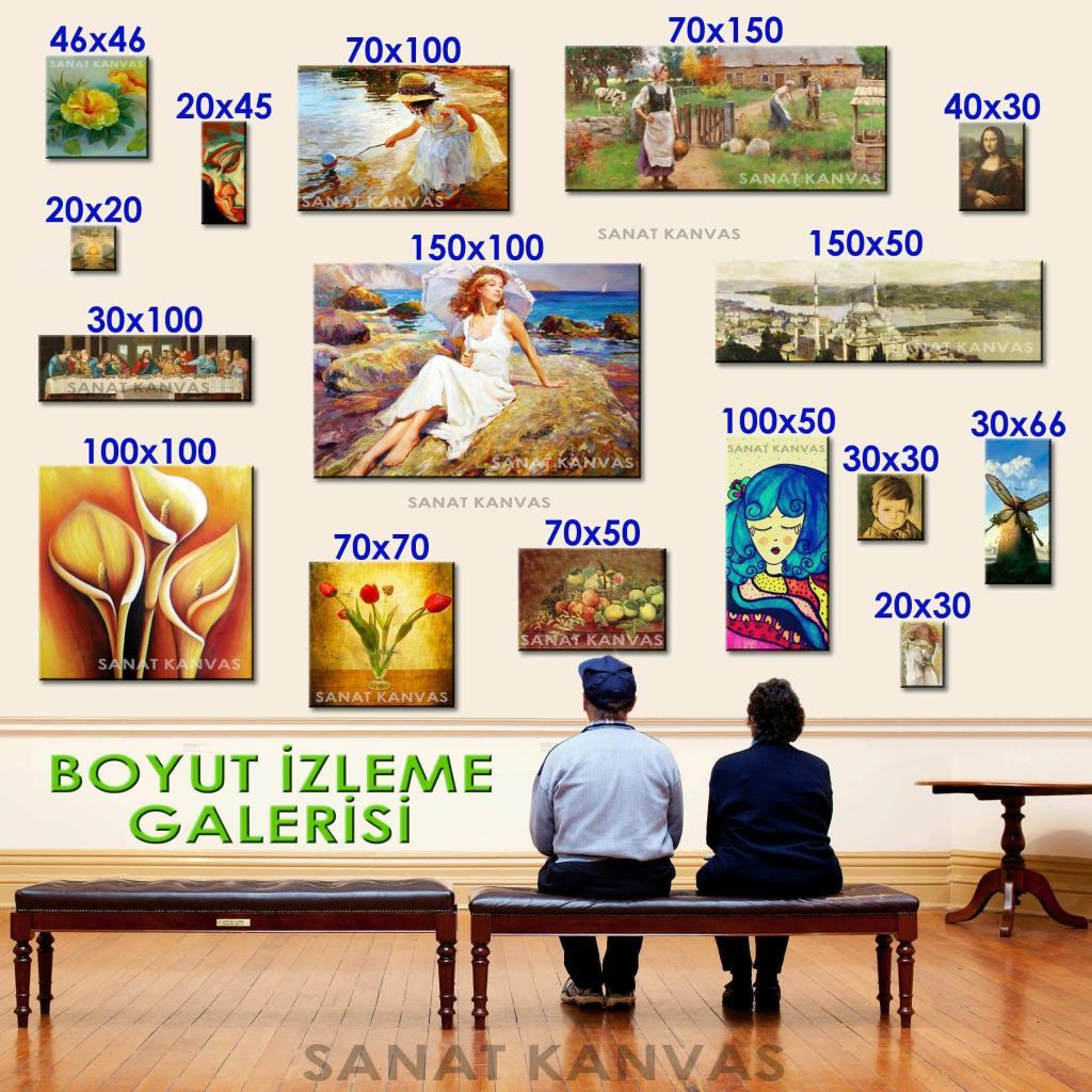 İstenilen her tür Resim 15 Farklı Ölçü ile Kanvas Tablo Yapılır