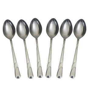 New Trend Süper Kalite Yemek kaşığı 6lı Desen Çelik Yemek Kaşık Rostfrei Süper Kromajlı Paslanmaz