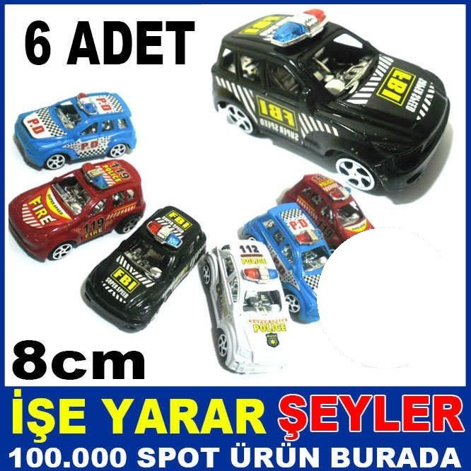 6 ADET FARKLI RENK ÇOCUK İÇİN OYUNCAK ARABA