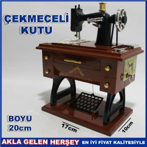 ANTİKA DİKİŞ MAKİNESİ MODELİNDE MÜZİK KUTUSU