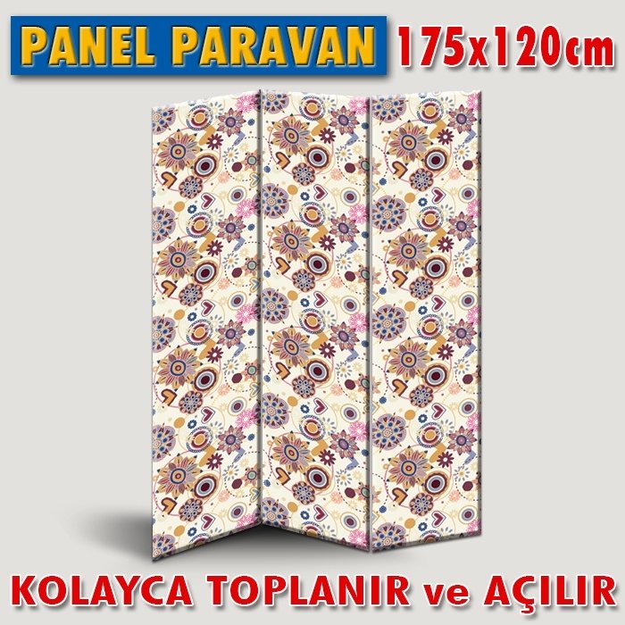 GÖRSELLİ KATLANIR PANEL BÖLME SİSTEMİ - ÇİÇEKLİ DUVARKAĞIDI 4