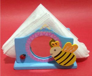 AHŞAP AYNALI MODEL MANDALLI NOT TUTACAKLI RENKLİ HAYVAN DESENLİ MASA ÜSTÜ AHŞAP PEÇETELİK