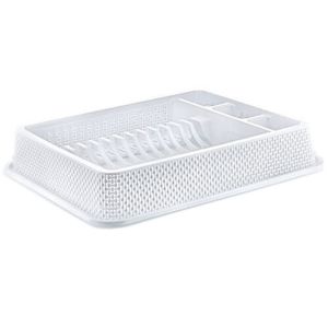 Beyaz Petek Dokulu Kolay Demonte Tabaklık Bulaşıklık Kaşıklık 50x42 Bulaşık Sepeti