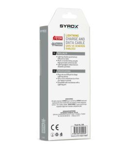 İphone telefonlar için 1 metre hızlı şarj 2Amper Syrox Lightning usb 100 cm c88
