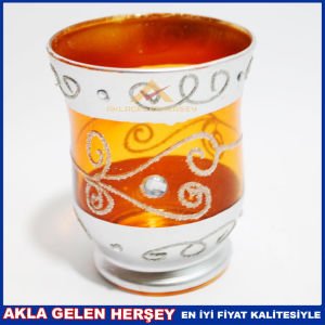 KALİTELİ 11cm SİMLİ TAŞ SÜSLEMELİ CAM VAZO