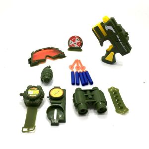 16 Parça Sünger Mermili Tabancalı Gözlüklü Oyuncak Asker Seti - Hunter Silahlı Asker Seti