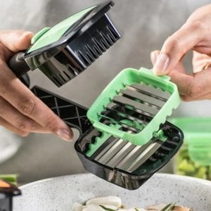 Hazneli Doğrayıcı ve Dilimleme Aparatı Nicer Dicer Quick 5 in 1 Pratik Sebze Meyve Doğrayıcı Seti