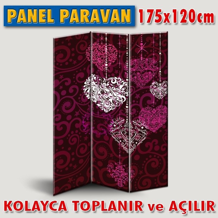 GÖRSELLİ KATLANIR PANEL BÖLME SİSTEMİ - STİLİZE KALP