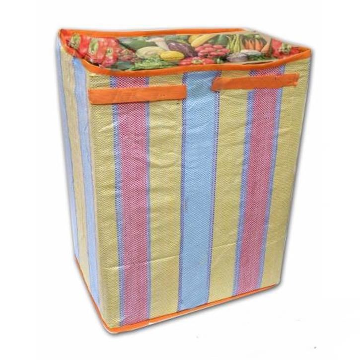 Süper Sağlam Naylon örgülü Tel Pazar Arabası Çantası h=50-39x26cm Kir Tutmaz, Yıkanabilir, Yırtılmaz