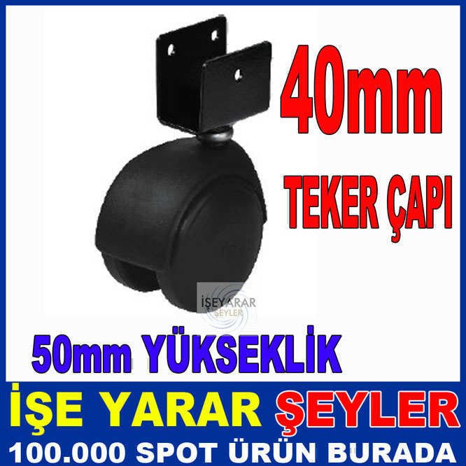 40MM POLİAMİD DÖNER TABLALI MOBİLYA TEKERLEĞİ