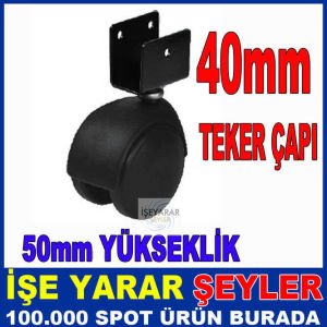 40MM POLİAMİD DÖNER TABLALI MOBİLYA TEKERLEĞİ