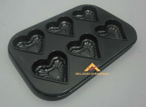 6 ADET KALP MODELLİ 26x18cm TEFLON KEK KALIBI