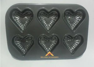 6 ADET KALP MODELLİ 26x18cm TEFLON KEK KALIBI