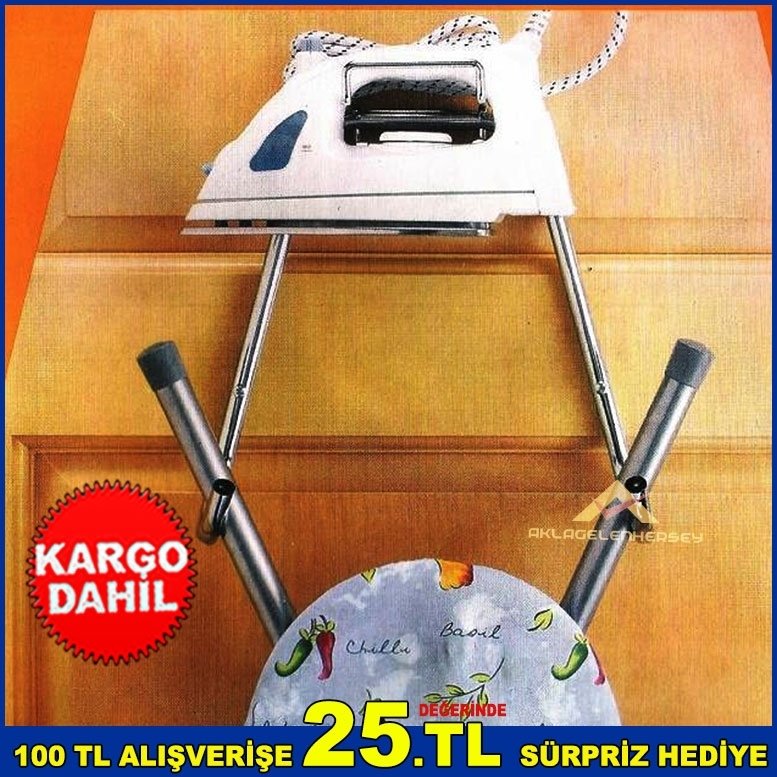 Paslanmaz Çelik Kapı Arkası Ütü Masası Askısı Ütü Masası Asacağı