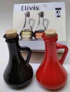 Paşabahçe Olivia 2 Adet Cam Yağdanlık Ve Sirkelik Mantar Tıpalı 80108 ,D-7