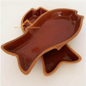 2 Adet TOPRAK ÇUPRA TAVASI 30x16cm GÜVEÇ FIRIN KABI YÜKSEK ISI ve ATEŞE DAYANIKLI TOPRAK GÜVEÇ KABI