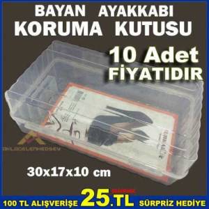 Bayan Ayakkabı Koruma Kutusu 10ad Toptan Satış 30x17x10cm Kilitli Mod Ayakkabı Saklama Kutusu