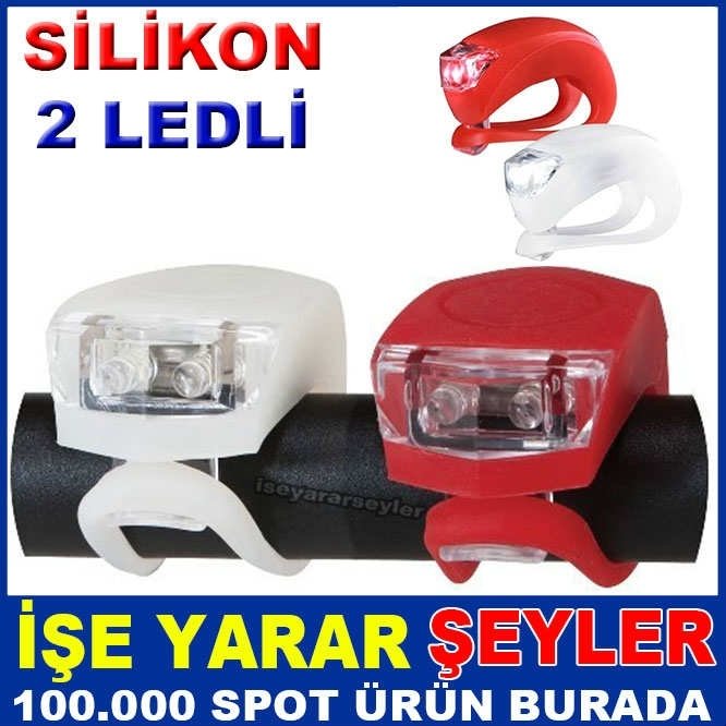 SİLİKON SU GEÇİRMEZ 2 LEDLİ BİSİKLET IŞIĞI