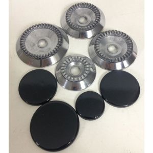 4 Gözlü Tüplü+Doğalgazlı Ocaklar İçin Emaye Kapaklı Bek Takımı