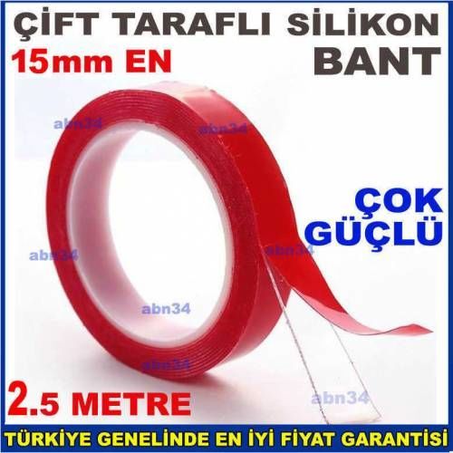 Çift Taraflı Kırmızı En Güçlü Silikon Bant 250cm Maksimum Tutucu