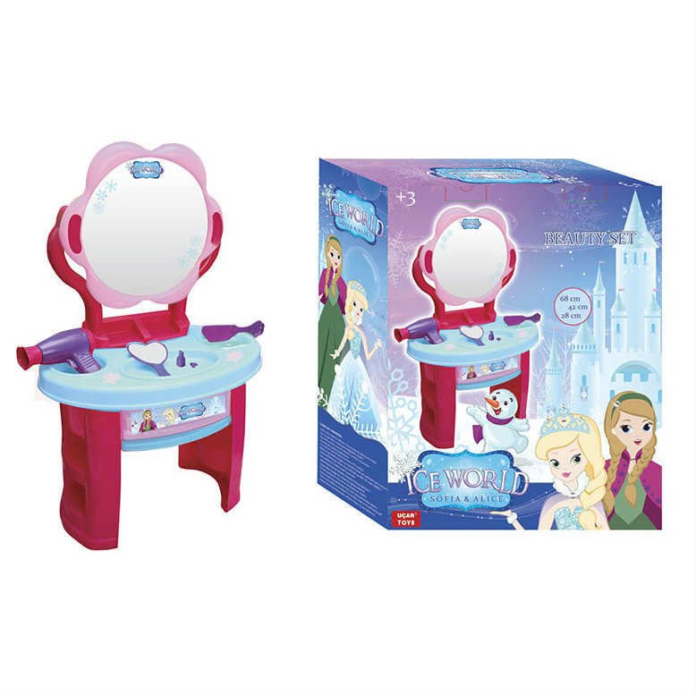 Buzlar Ülkesi Güzellik Seti Oyuncağı 18 Parça - Kız Oyun Setleri 68*42*28cm