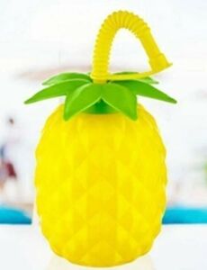 Kendinden Pipetli Yeni Nesil Sağlıklı Suluk 750ml Ananas Matara Bardak Tüm Sıvı içecekler için ideal