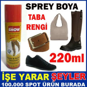 TABA RENGİ SÜET-NUBUK DERİ EŞYA SPREY BOYA -2