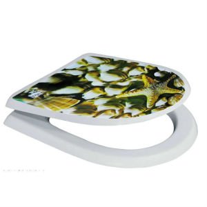 Tüm Klozetlere Uygun Kolay Temizlenen ve Takılan Deniz Ürünleri Desenli Klozet Kapak Takımı