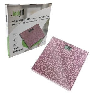 LCD Ekranlı Desenli Cam Yüzeyli Dijital Baskül Banyo Tartısı TF-1053 Yüksek Hassasiyetli