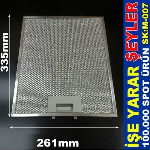 261x335mm ANKASTRE ALÜMİNYUM KARTUŞ YAĞ FİLTRESİ ASPİRATÖR