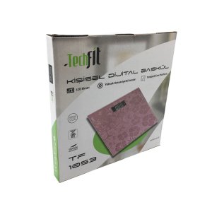 LCD Ekranlı Desenli Cam Yüzeyli Dijital Baskül Banyo Tartısı TF-1053 Yüksek Hassasiyetli