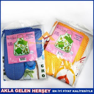 MUTFAK ÖNLÜĞÜ, FIRIN ELDİVENİ, TUTACAK 3lü SET