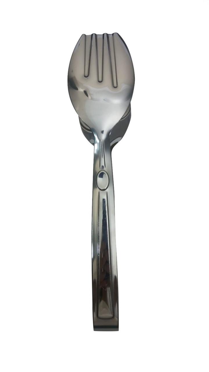New Trend Süper Lüx Salata Maşası Süper Paslanmaz Çelik 24 cm Süper Kromaj Çelik Salata Maşa
