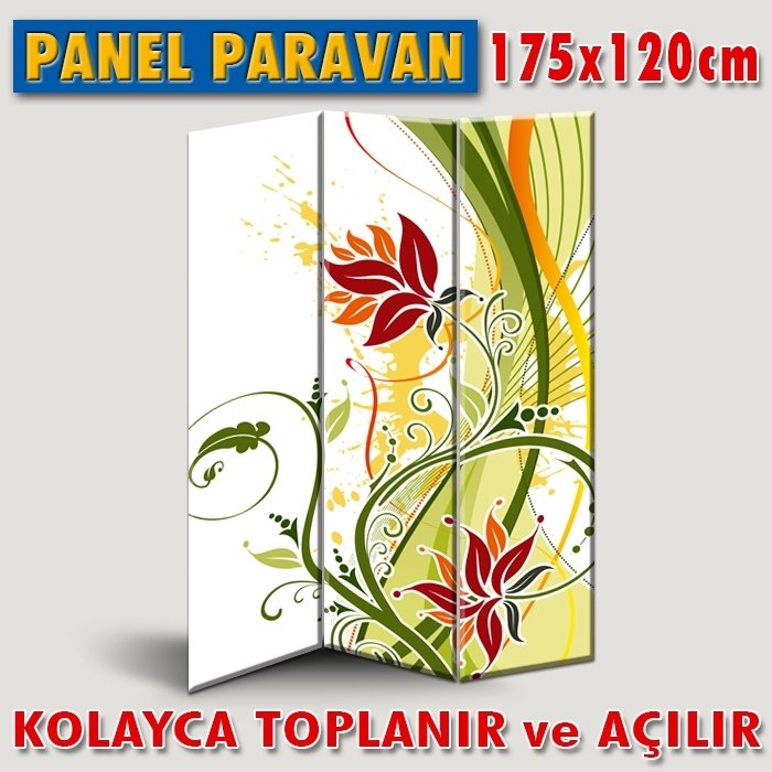 GÖRSELLİ KATLANIR PANEL BÖLME SİSTEMİ - MODA ÇİÇEK