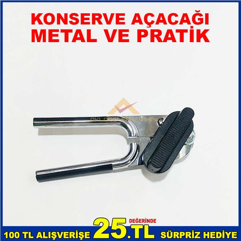 KULLANMASI KOLAY METAL GÖVDESİ İLE SAĞLAM KESKİN BIÇAKLI KONSERVE AÇACAĞI