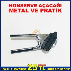 KULLANMASI KOLAY METAL GÖVDESİ İLE SAĞLAM KESKİN BIÇAKLI KONSERVE AÇACAĞI