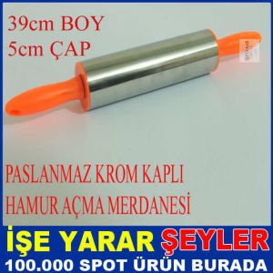 HAMUR AÇMA MERDANESİ PASLANMAZ KROM KAPLI