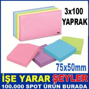 75x50 POST-IT YAPIŞKANLI NOTLUK RENKLİ BLOK-3