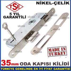 TSE'li Kapı Kilidi,5yıl Garantili Gömme Oda Kapısı Kilidi,Paslanmaz Çelik 35mm iç Kapı Gömme Kilit,