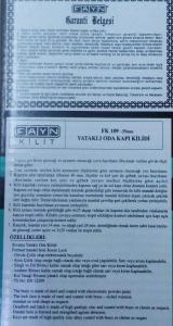 TSE'li Kapı Kilidi,5yıl Garantili Gömme Oda Kapısı Kilidi,Paslanmaz Çelik 35mm iç Kapı Gömme Kilit,